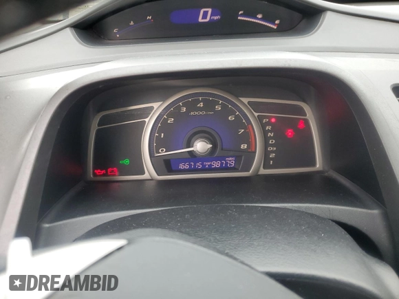 2011 Honda Civic EX-L with VIN 2HGFA1F93BH516260, listed as a Copart auction lot 54692125 with 166,715 mi miles and Clean Title. Bid and sale history available at DreamBid. Image 9.