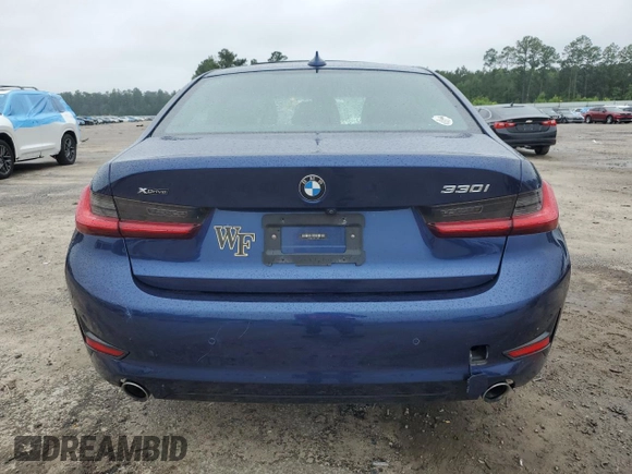 2020 BMW 3 Series 330i xDrive with VIN 3MW5R7J08L8B14922, listed as a Copart auction lot 58388405 with Not provided miles and Salvage title. Bid and sale history available at DreamBid. Image 6.