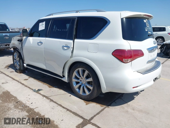 2013 Infiniti QX56 with VIN JN8AZ2NF1D9530079, listed as a IAAI auction lot 41742583 with 165,795 mi miles. Bid and sale history available at carsss.com. Image 3.