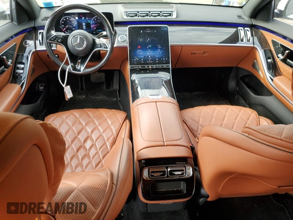 2022 Mercedes-Benz S 580 z VIN W1K6G7GB1NA132424, wystawiony jako Copart lot #55070525 z przebiegiem 47 110 mil mil oraz Szkoda całkowita • Salvage title. Historia ofert i sprzedaży dostępna na DreamBid. Obrazek 8.