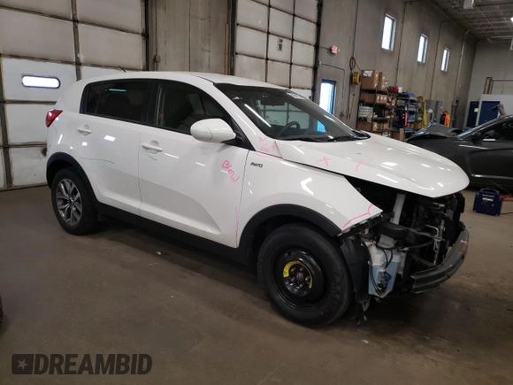 2015 Kia Sportage LX with VIN KNDPBCAC7F7772711, listed as a Copart auction lot 55059185 with 78,387 mi miles and Salvage Title. Bid and sale history available at carsss.com. Image 4.