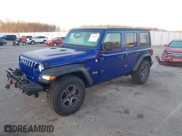 2018 Jeep Wrangler Unlimited Sport with VIN 1C4HJXDN2JW282882, listed as a IAAI auction lot 41744064 with 111,183 mi miles and . Bid and sale history available at DreamBid. Image 19.