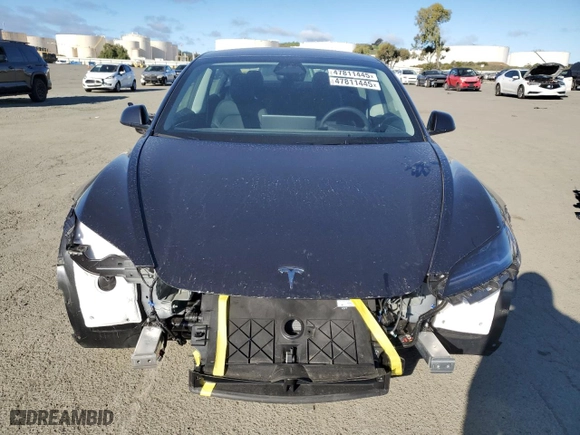 2024 Tesla Model 3 Long Range with VIN 5YJ3E1EBXRF841790, listed as a Copart auction lot 47811445 with 5,657 mi miles and Salvage Title. Bid and sale history available at carsss.com. Image 5.