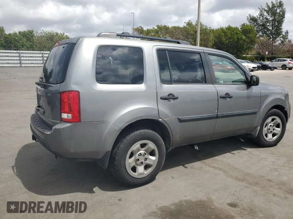 2009 Honda Pilot LX with VIN 5FNYF382X9B028461, listed as a Copart auction lot 52068575 with 189,267 mi miles and Salvage title. Bid and sale history available at DreamBid. Image 3.