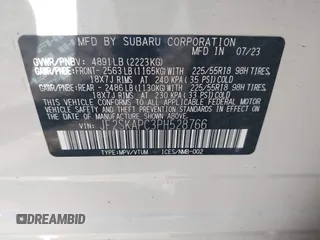2023 Subaru Forester Limited с VIN JF2SKAPC3PH528766, выставлен на аукционе IAAI как лот 42052554 с пробегом 19 694 миль миль и . История ставок и продаж доступна на DreamBid. Изображение 9.