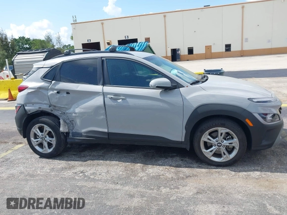 2023 Hyundai Kona SEL with VIN KM8K6CAB3PU062015, listed as a IAAI auction lot 42187191 with 35,599 mi miles. Bid and sale history available at carsss.com. Image 13.