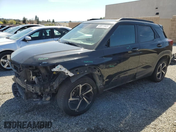 2022 Chevrolet TrailBlazer RS with VIN KL79MTSL2NB041386, listed as a Copart auction lot 49811945 with 262,120 mi miles and Salvage Title. Bid and sale history available at carsss.com. Image 1.