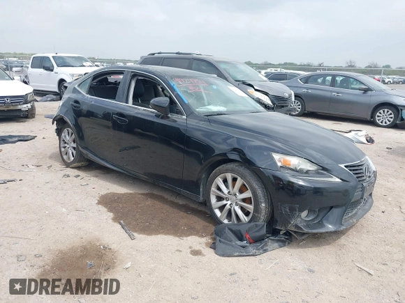 2014 Lexus IS 250 with VIN JTHBF1D20E5027586, listed as a IAAI auction lot 41924754 with 114,371 mi miles. Bid and sale history available at carsss.com. Image 1.