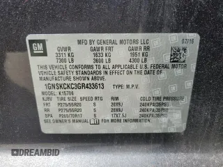 2016 Chevrolet Tahoe LTZ z VIN 1GNSKCKC3GR433613, wystawiony jako Copart lot #51834575 z przebiegiem 159 073 mil mil oraz Szkoda całkowita • Salvage title. Historia ofert i sprzedaży dostępna na DreamBid. Obrazek 13.