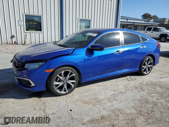 2020 Honda Civic Sedan Touring with VIN 19XFC1F95LE000309, listed as a Copart auction lot 48417295 with 55,603 mi miles and Salvage Title. Bid and sale history available at carsss.com. Image 1.