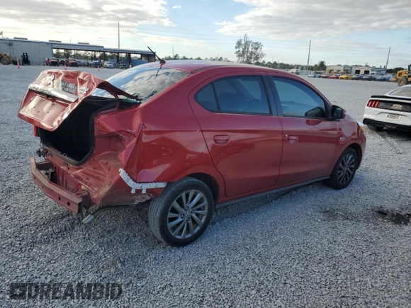 2019 Mitsubishi Mirage SE z VIN ML32F4FJ5KHF04620, wystawiony jako Copart lot #81264334 z przebiegiem 40 403 mil mil oraz Szkoda całkowita • Salvage title. Historia ofert i sprzedaży dostępna na DreamBid. Obrazek 3.
