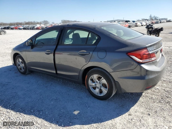 2013 Honda Civic Sdn LX with VIN 19XFB2F51DE059722, listed as a Copart auction lot 49243335 with 85,849 mi miles and Clean Title. Bid and sale history available at carsss.com. Image 2.