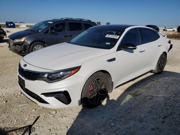 2019 Kia Optima SX with VIN 5XXGW4L20KG333821, listed as a Copart auction lot 85723334 with 35,021 mi miles and Salvage Title. Bid and sale history available at carsss.com. Image 1.