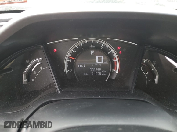 2018 Honda Civic LX with VIN 2HGFC2F55JH597340, listed as a Copart auction lot 53557495 with 8,232 mi miles and Salvage Title. Bid and sale history available at DreamBid. Image 9.