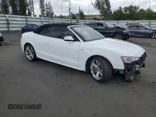 2014 Audi S5 Prestige with VIN WAUVGAFH7EN005272, listed as a Copart auction lot 51123045 with 113,937 mi miles and Salvage Title. Bid and sale history available at carsss.com. Image 4.