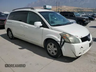 2005 Nissan Quest SL with VIN 5N1BV28U25N102483, listed as a Copart auction lot 69293754 with 0 mi miles and Salvage Title. Bid and sale history available at carsss.com. Image 4.