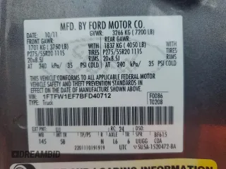2011 Ford F-150 XL z VIN 1FTFW1EF7BFD40712, wystawiony jako Copart lot #60809695 z przebiegiem 210 076 mil mil oraz Szkoda całkowita • Salvage title. Historia ofert i sprzedaży dostępna na DreamBid. Obrazek 12.
