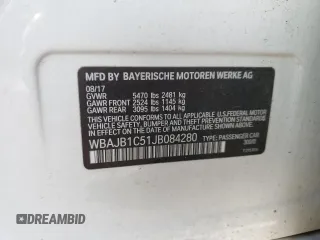 2018 BMW 5 Series 530e xDrive with VIN WBAJB1C51JB084280, listed as a Copart auction lot 45713625 with 106,846 mi miles and Clean Title. Bid and sale history available at carsss.com. Image 12.