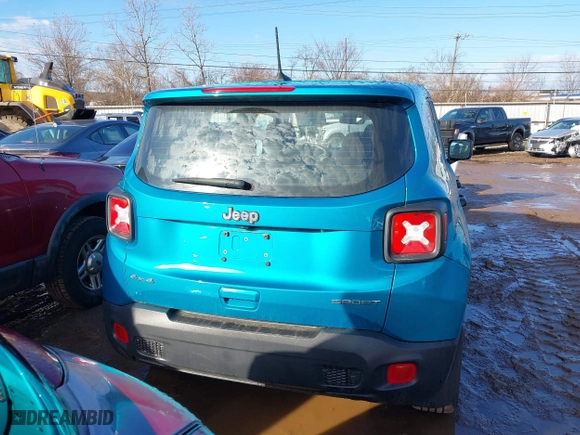 2019 Jeep Renegade Sport with VIN ZACNJBAB7KPK34175, listed as a IAAI auction lot 41632630 with 111,185 mi miles. Bid and sale history available at carsss.com. Image 16.