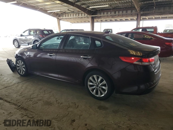 2017 Kia Optima LX with VIN 5XXGT4L3XHG153921, listed as a Copart auction lot 55926695 with 140,246 mi miles and Salvage title. Bid and sale history available at DreamBid. Image 2.