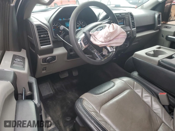 2015 Ford F-150 XL with VIN 1FTEX1C8XFFA48801, listed as a Copart auction lot 43728595 with 144,829 mi miles and Salvage Title. Bid and sale history available at carsss.com. Image 8.