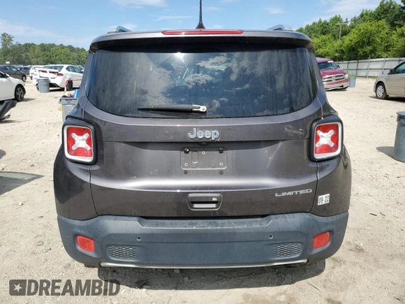 2018 Jeep Renegade Limited with VIN ZACCJADB7JPH12741, listed as a Copart auction lot 61870483 with 63,182 mi miles and Salvage title. Bid and sale history available at DreamBid. Image 6.