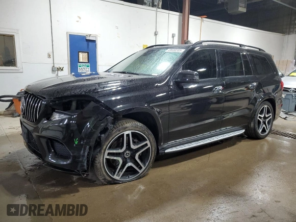 2017 Mercedes-Benz GLS 550 with VIN 4JGDF7DE1HA918632, listed as a Copart auction lot 49930205 with 122,610 mi miles and Salvage title. Bid and sale history available at DreamBid. Image 1.