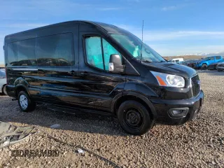 2021 Ford Transit Passenger XL with VIN 1FBAX2C87MKA31418, listed as a Copart auction lot 47065435 with 110,681 mi miles and Salvage Title. Bid and sale history available at DreamBid. Image 4.
