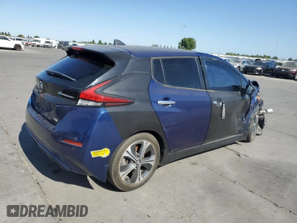 2021 Nissan LEAF SV with VIN 1N4AZ1CVXMC552736, listed as a Copart auction lot 63552015 with 54,660 mi miles and Clean title. Bid and sale history available at DreamBid. Image 3.