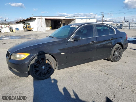 2006 BMW 3 Series 330i with VIN WBAVB33516KS37857, listed as a Copart auction lot 48257555 with 142,120 mi miles and Salvage Title. Bid and sale history available at carsss.com. Image 1.