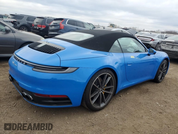 2022 Porsche 911 Carrera with VIN WP0CA2A96NS236232, listed as a Copart auction lot 81170844 with 8,558 mi miles and Salvage Title. Bid and sale history available at carsss.com. Image 3.