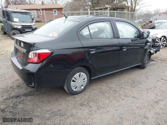 2023 Mitsubishi Mirage G4 ES with VIN ML32FUFJ3PHF06583, listed as a IAAI auction lot 41070939 with 17,155 mi miles. Bid and sale history available at carsss.com. Image 4.