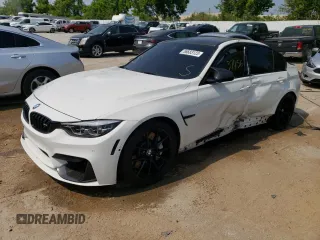 2018 BMW M3 z VIN WBS8M9C57J5J79220, wystawiony jako Copart lot #56683123 z przebiegiem 37 456 mil mil oraz . Historia ofert i sprzedaży dostępna na DreamBid. Obrazek 1.