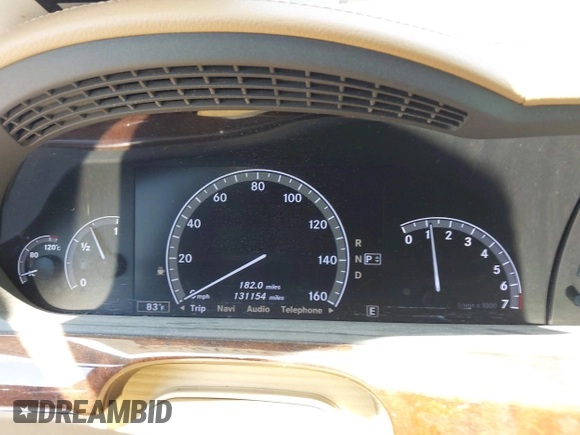 2013 Mercedes-Benz S 550 with VIN WDDNG9EB3DA523390, listed as a IAAI auction lot 41967859 with 131,154 mi miles and . Bid and sale history available at DreamBid. Image 7.