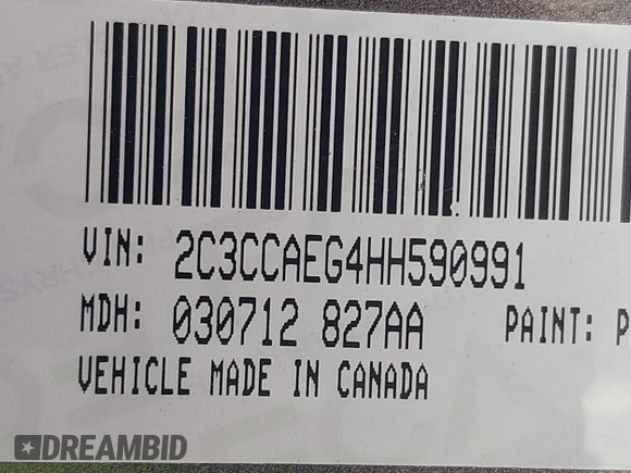 2017 Chrysler 300 C with VIN 2C3CCAEG4HH590991, listed as a IAAI auction lot 41827109 with 85,711 mi miles and . Bid and sale history available at DreamBid. Image 9.