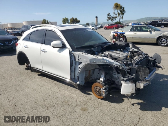 2012 Infiniti FX with VIN JN8AS1MW7CM152071, listed as a Copart auction lot 52519145 with 148,657 mi miles and Salvage title. Bid and sale history available at DreamBid. Image 4.