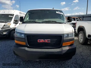 2023 GMC Savana Cargo Van with VIN 1GTW7BFP5P1106258, listed as a Copart auction lot 84307974 with 34,638 mi miles and Non Repairable. Bid and sale history available at carsss.com. Image 5.