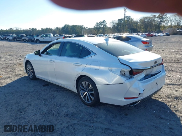 2020 Lexus ES with VIN 58ADZ1B11LU076606, listed as a IAAI auction lot 41274145 with 93,074 mi miles. Bid and sale history available at carsss.com. Image 3.