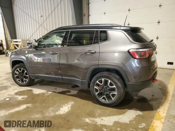 2020 Jeep Compass Trailhawk z VIN 3C4NJDDB1LT119074, wystawiony jako Copart lot #60255815 z przebiegiem 73 906 mil mil oraz Szkoda całkowita • Salvage title. Historia ofert i sprzedaży dostępna na DreamBid. Obrazek 2.