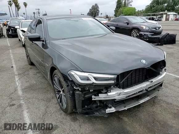 2023 BMW 5 Series 530e with VIN WBA13AG01PCM24624, listed as a Copart auction lot 55149855 with 26,022 mi miles and Salvage title. Bid and sale history available at DreamBid. Image 14.