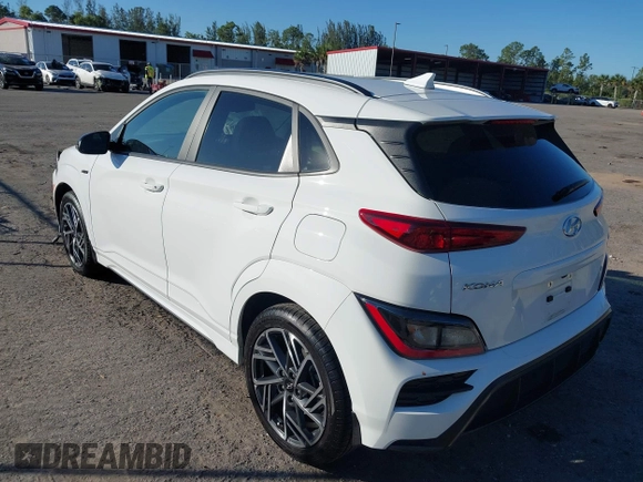 2023 Hyundai Kona N Line with VIN KM8K33A32PU049810, listed as a IAAI auction lot 40997336 with 13,130 mi miles. Bid and sale history available at carsss.com. Image 3.