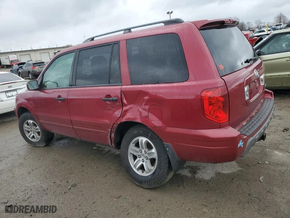2005 Honda Pilot EX-L with NAVI with VIN 2HKYF18785H568676, listed as a Copart auction lot 49453425 with 0 mi miles and Salvage Title. Bid and sale history available at carsss.com. Image 2.