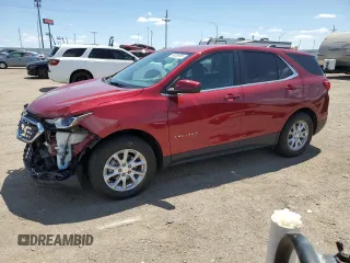 2021 Chevrolet Equinox LT with VIN 3GNAXUEV4ML318196, listed as a Copart auction lot 58206665 with 37,855 mi miles and Salvage title. Bid and sale history available at DreamBid. Image 1.