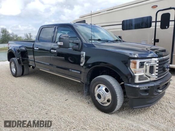 2022 Ford F-350 XL with VIN 1FT8W3DT3NEF75727, listed as a Copart auction lot 47227425 with 9,156 mi miles and Salvage title. Bid and sale history available at DreamBid. Image 4.