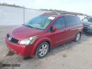 2005 Nissan Quest with VIN 5N1BV28U15N138844, listed as a IAAI auction lot 42005350 with 187,244 mi miles. Bid and sale history available at carsss.com. Image 2.