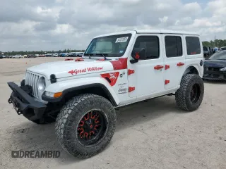 2022 Jeep Wrangler Unlimited Sahara с VIN 1C4HJXEG4NW254507, выставлен на аукционе Copart как лот 54151955 с пробегом 30 547 миль миль и Списание • Salvage title. История ставок и продаж доступна на DreamBid. Изображение 1.