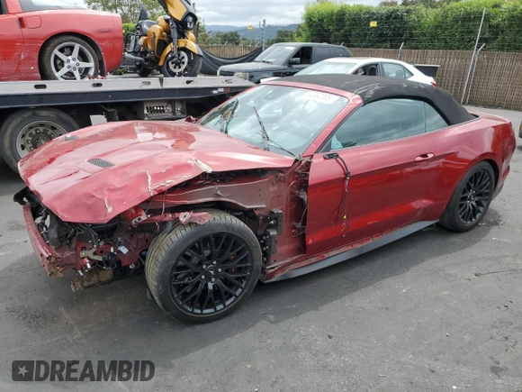 2019 Ford Mustang GT Premium with VIN 1FATP8FF4K5193350, listed as a Copart auction lot 54362005 with 34,431 mi miles and Salvage title. Bid and sale history available at DreamBid. Image 1.