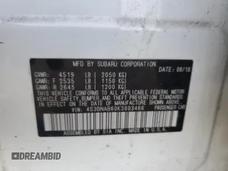 2019 Subaru Legacy with VIN 4S3BNAB60K3003466, listed as a Copart auction lot 46926585 with 101,837 mi miles and Salvage Title. Bid and sale history available at carsss.com. Image 12.
