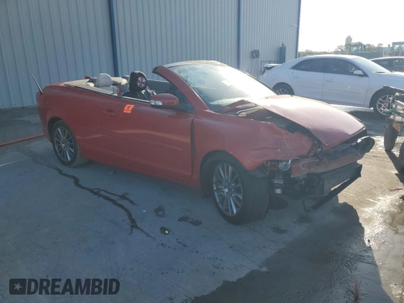 2008 Volvo C70 with VIN YV1MC67278J043639, listed as a Copart auction lot 53454425 with 0 mi miles and Salvage Title. Bid and sale history available at carsss.com. Image 4.