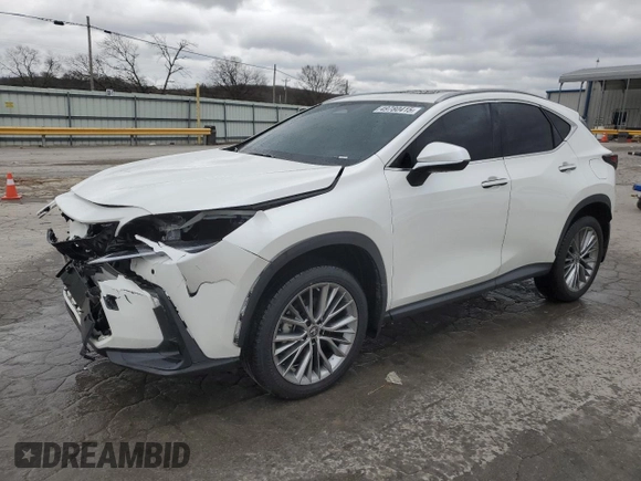 2023 Lexus NX with VIN JTJGKCEZXP2013352, listed as a Copart auction lot 49780415 with 44,593 mi miles and Salvage Title. Bid and sale history available at carsss.com. Image 1.